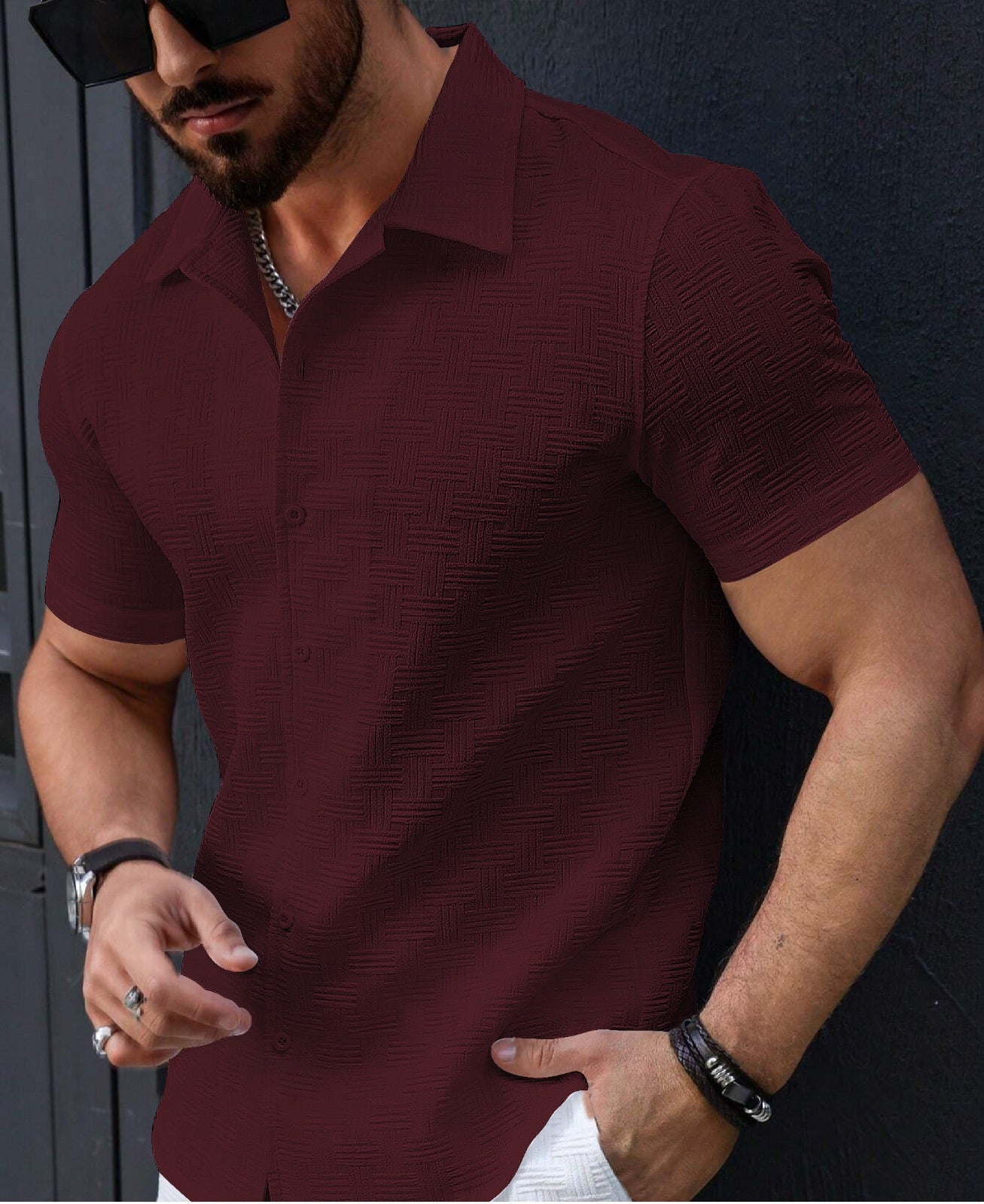 Textile Fusion: Solid Shirts with Chatai Accents