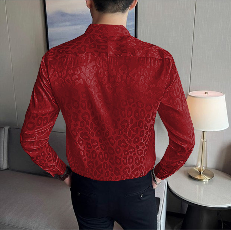 Roaring Elegance Leopard Satin Shirts