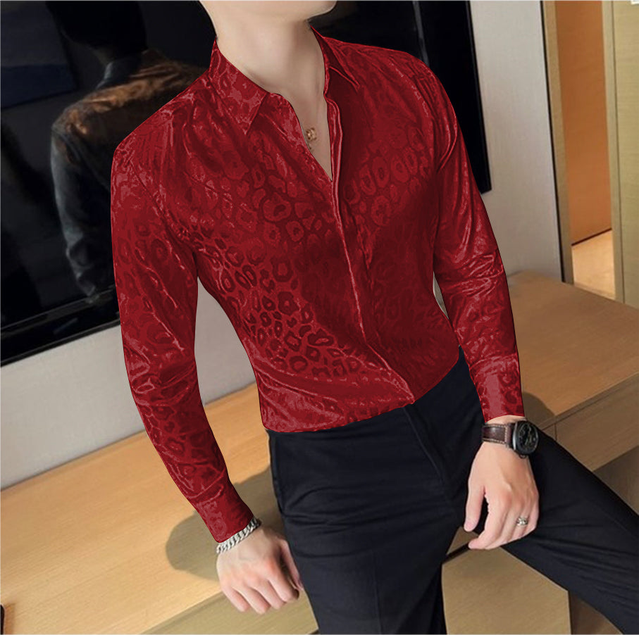 Roaring Elegance Leopard Satin Shirts