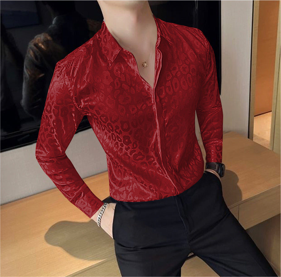 Roaring Elegance Leopard Satin Shirts