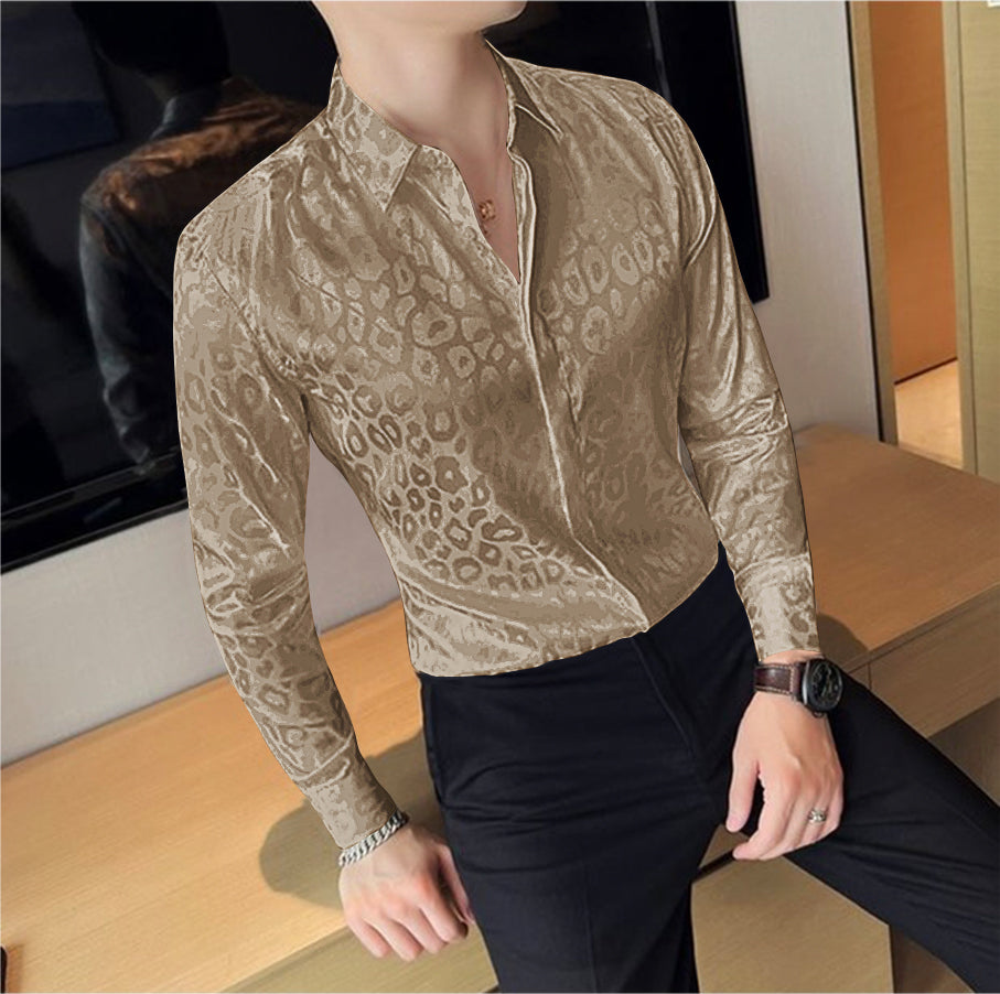 Luxurious Leopard Satin Shirts