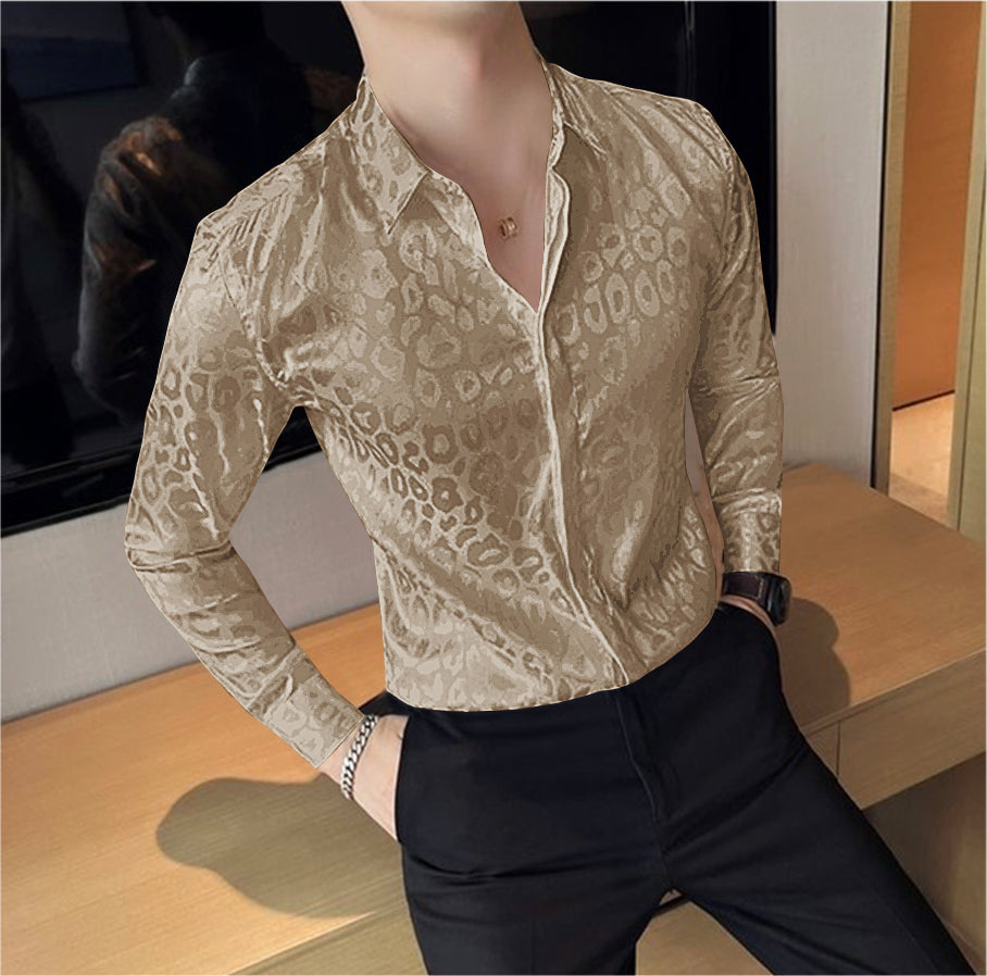 Luxurious Leopard Satin Shirts