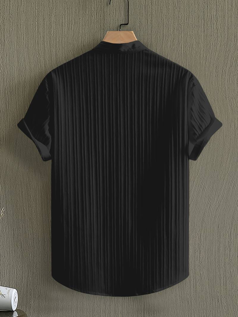 Cool and Comfortable: Black Half-Sleeve Shirt for Summer