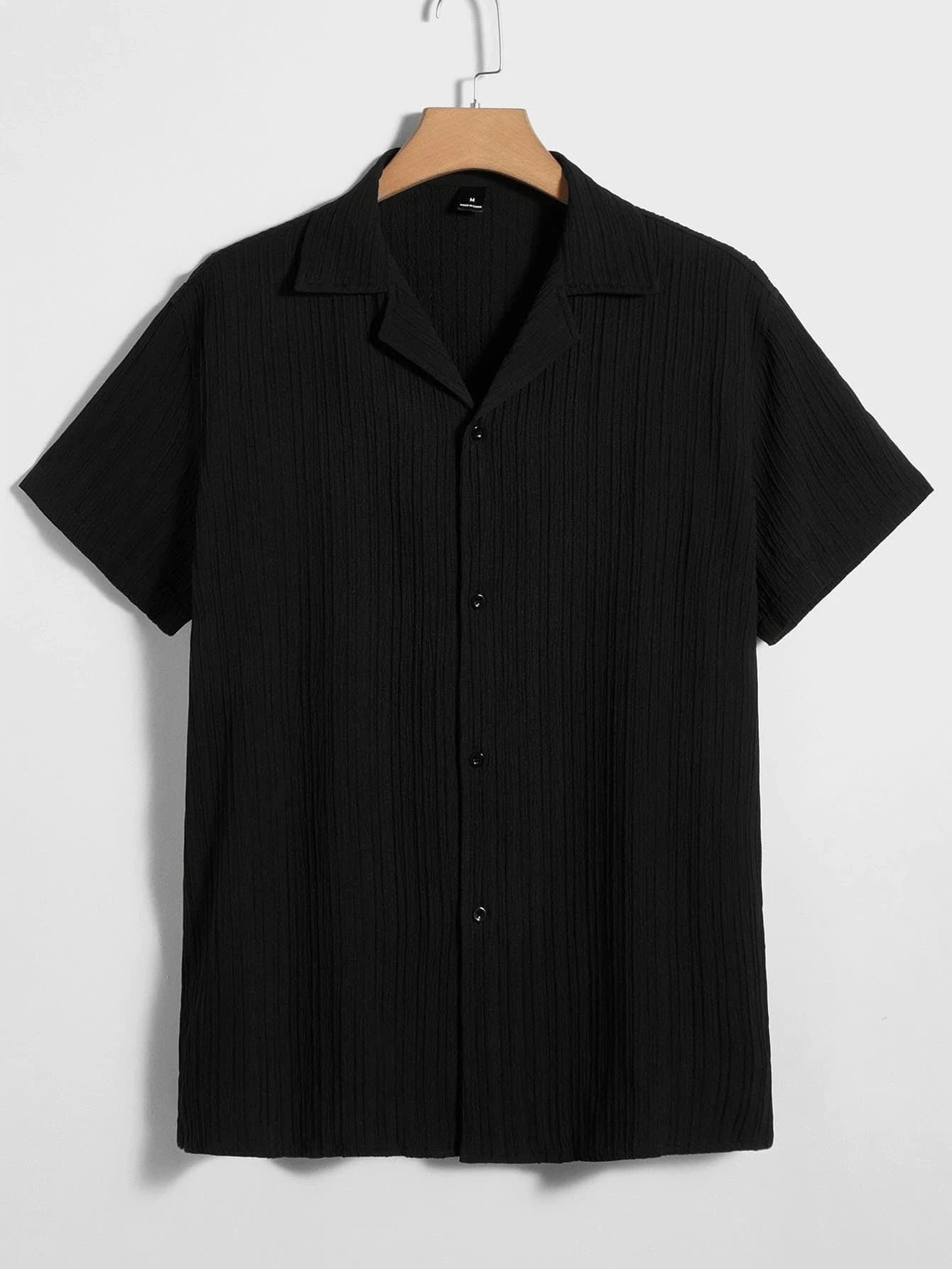 Cool and Comfortable: Black Half-Sleeve Shirt for Summer