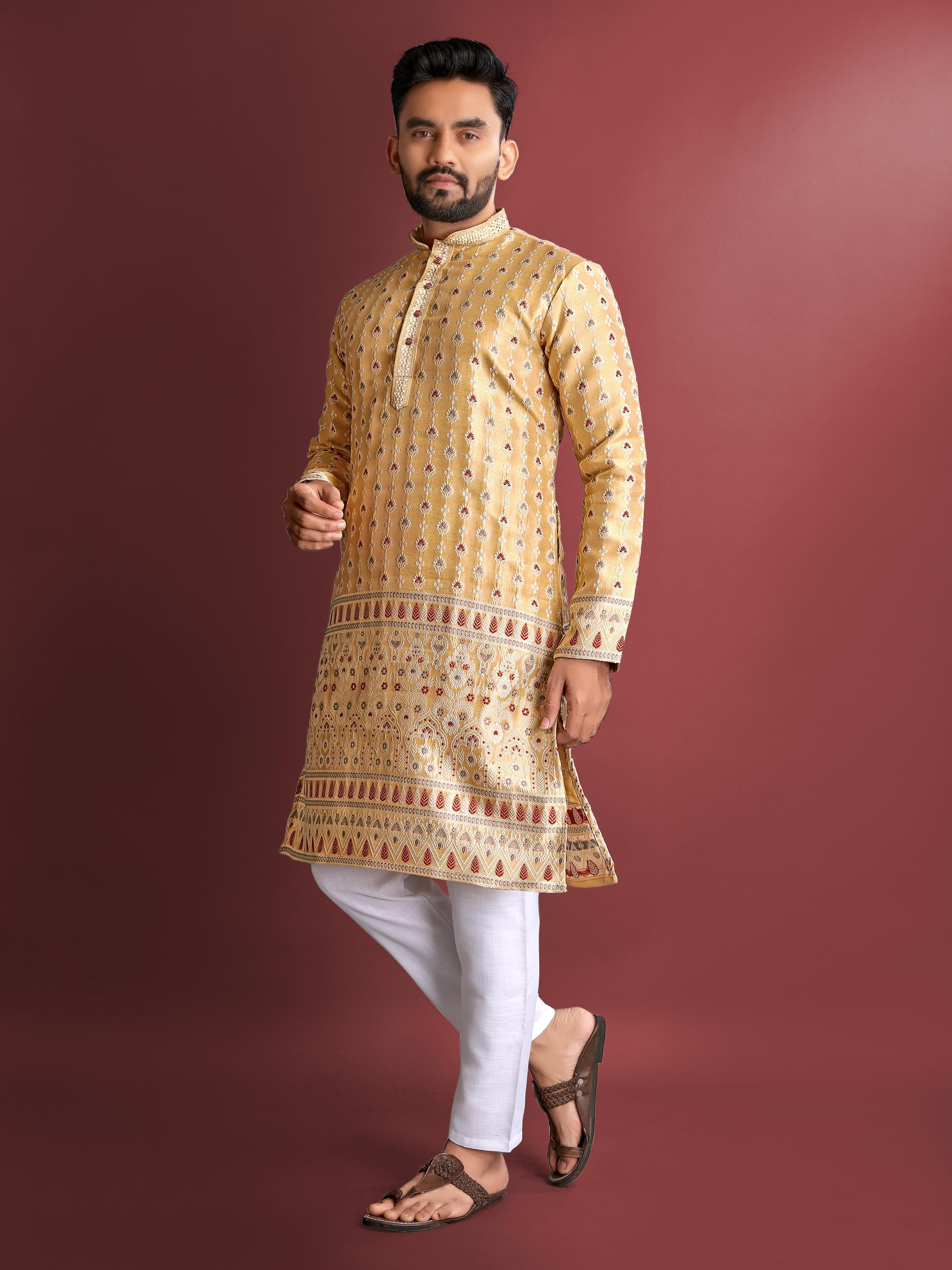 Modern Fusion: Manyavar's Contemporary Kurta