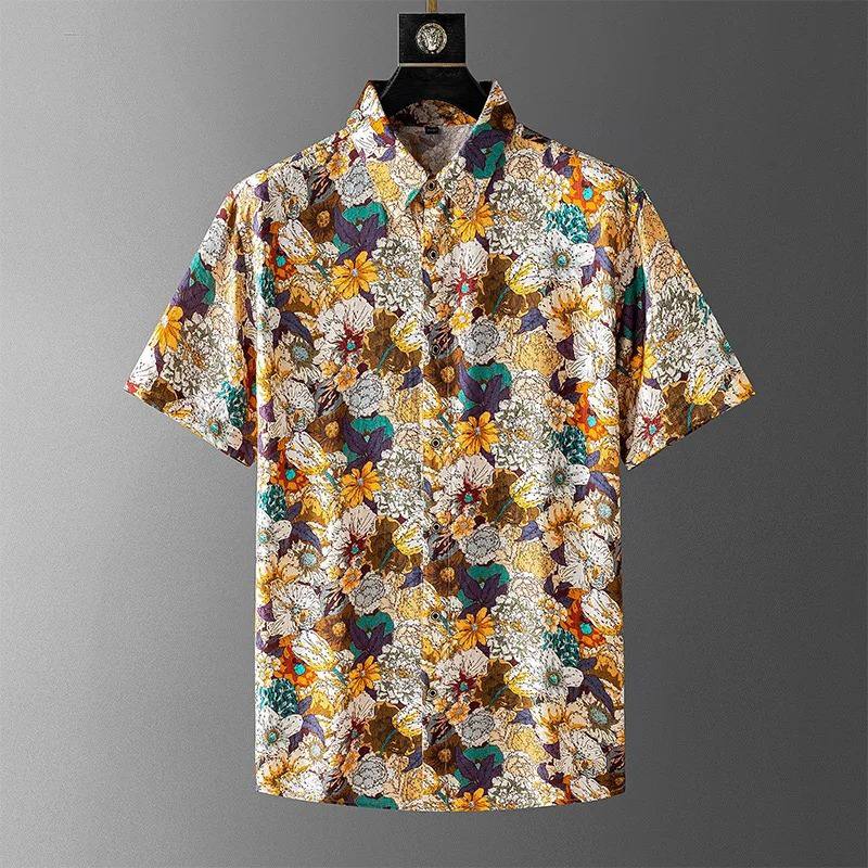 Men’s Casual Half Sleeves Regular Fit Cotton Printed Shirt