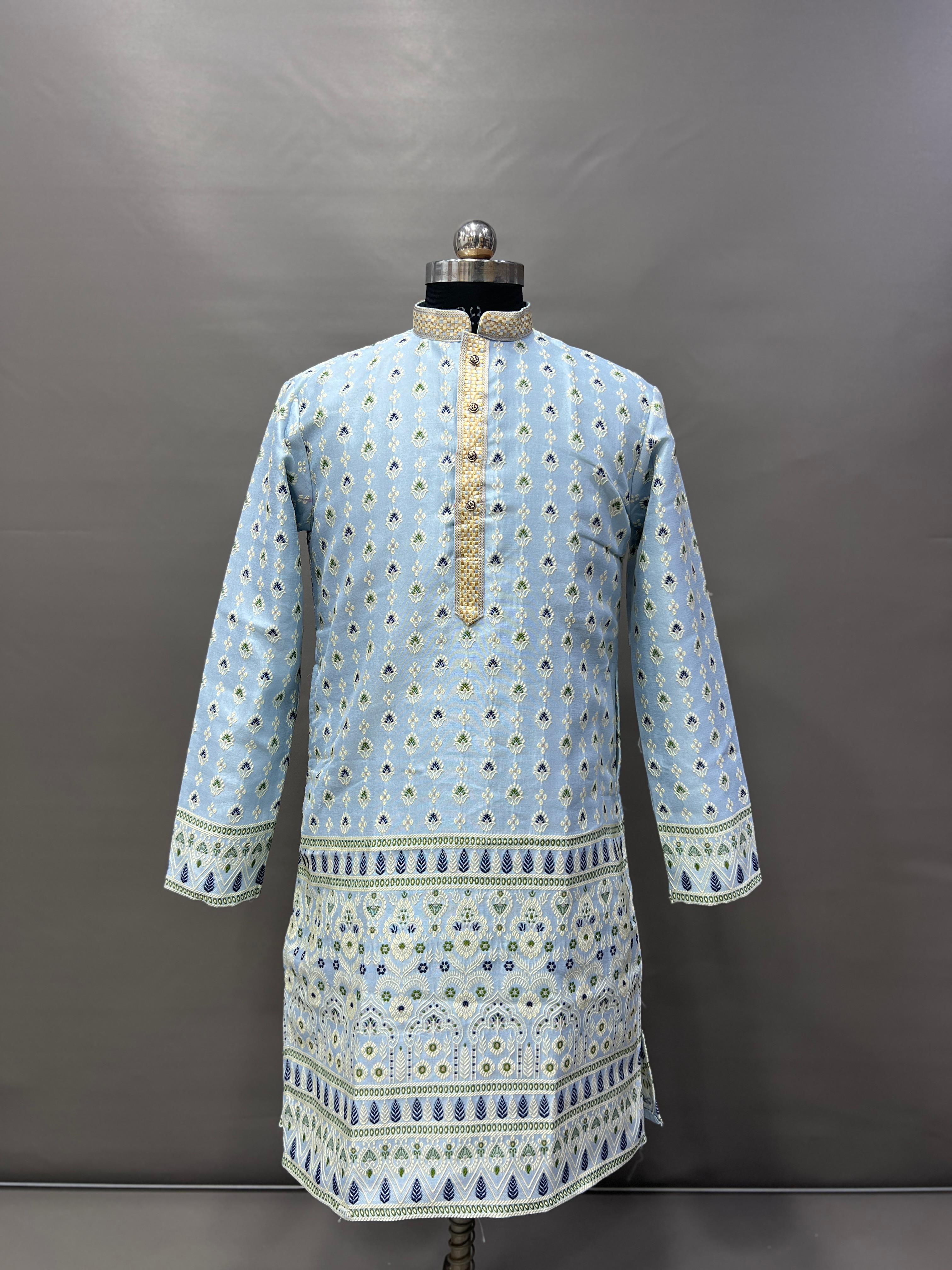 Royal Radiance: Manyavar's Embroidered Kurta