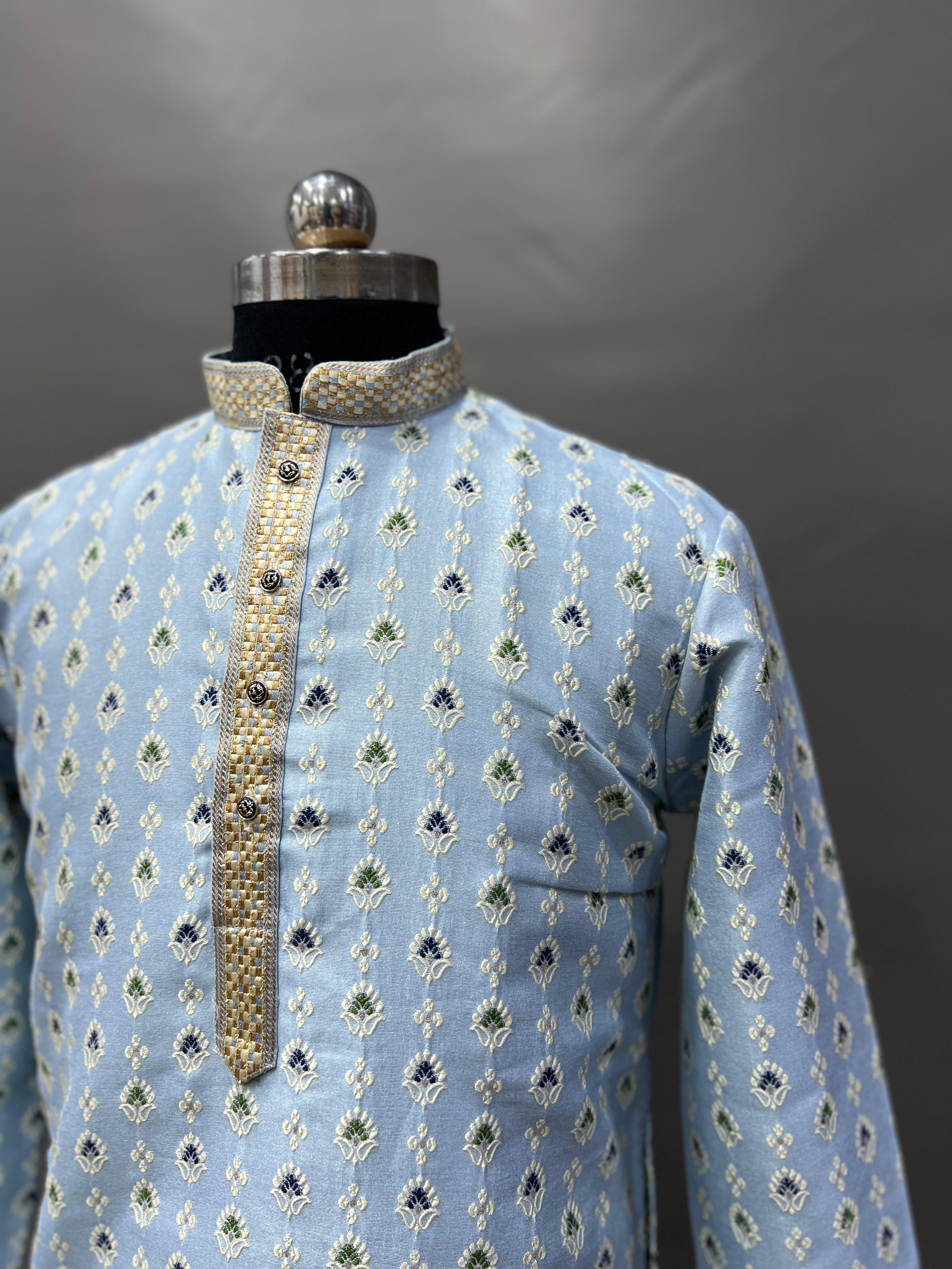 Royal Radiance: Manyavar's Embroidered Kurta