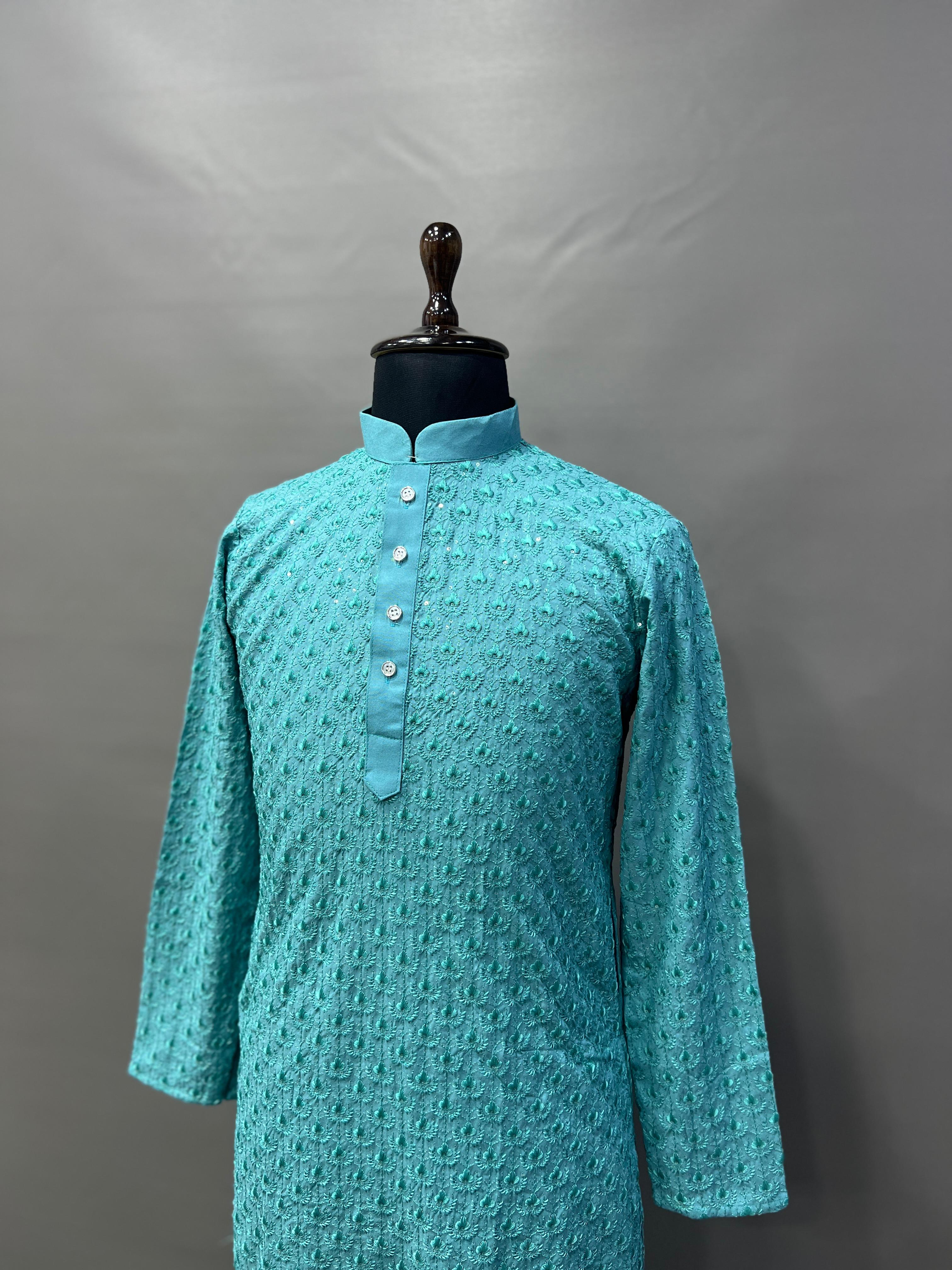 Lotus Celebration Kurta: Perfect for special occasions and celebrations.