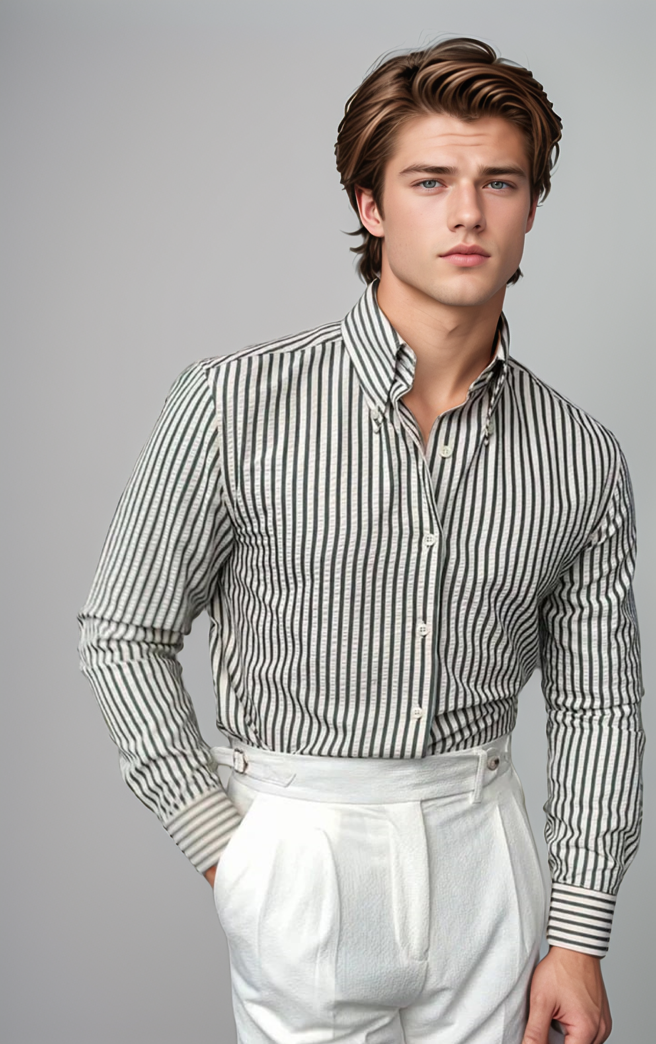 Indulge in the Finest Italian Craftsmanship: Explore Our Collection of Striped Shirts