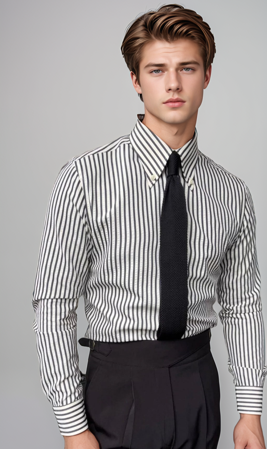 Experience the Luxury of Italian-Made Striped Shirt : Perfect for Every Occasion