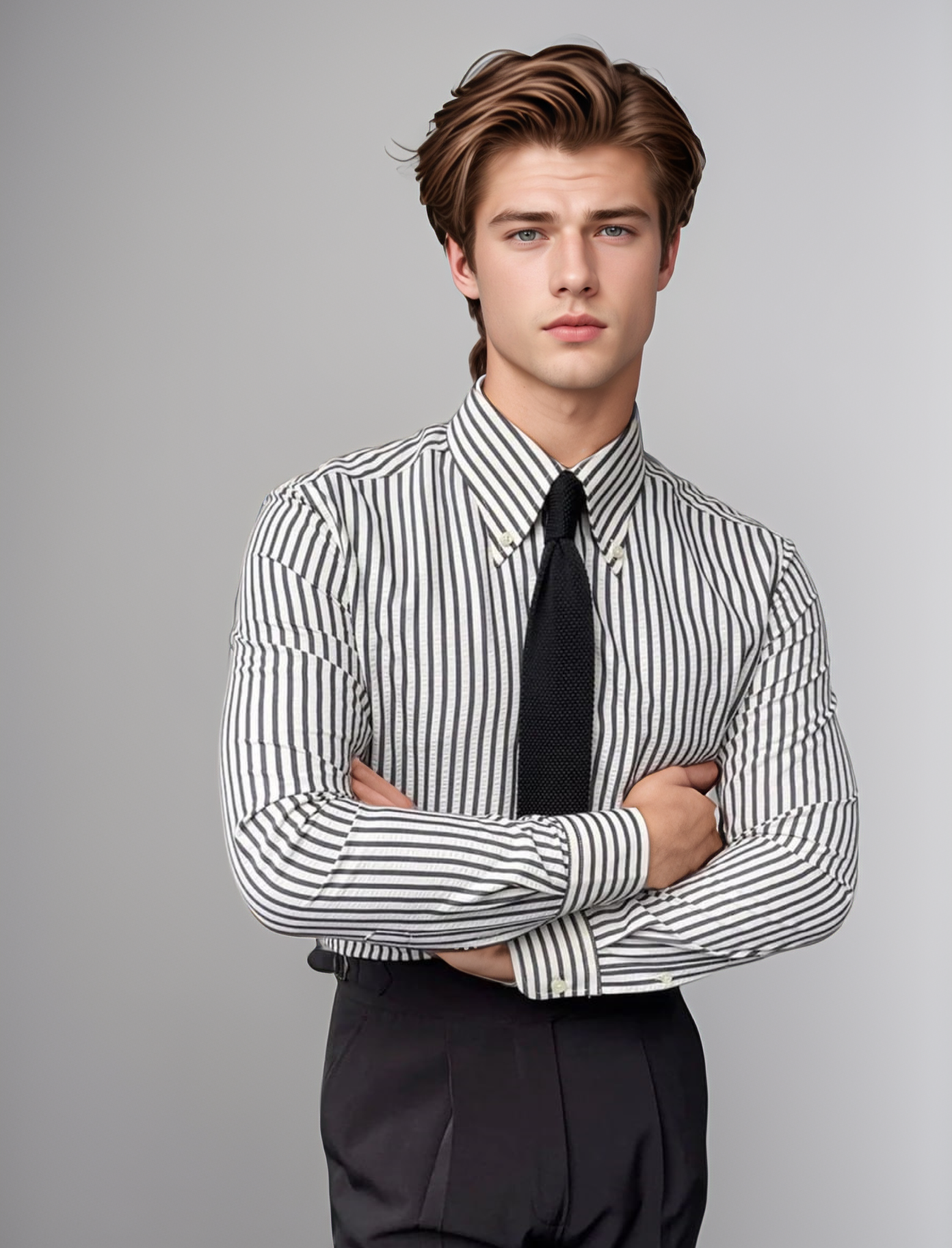 Experience the Luxury of Italian-Made Striped Shirt : Perfect for Every Occasion