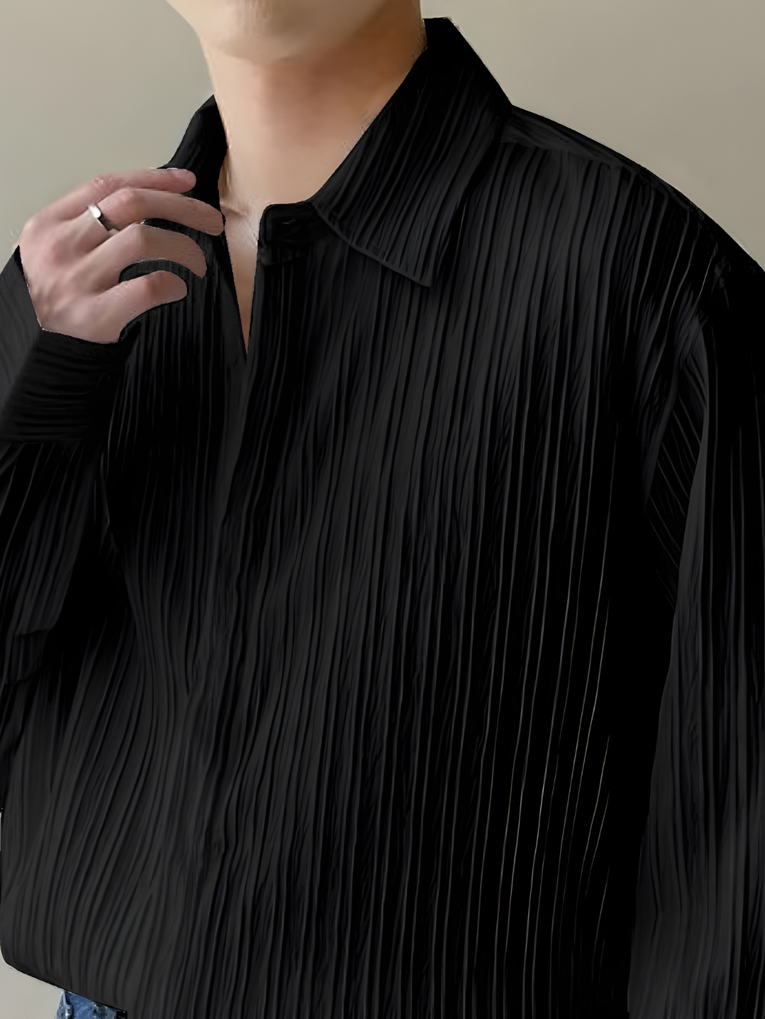 Ocean Black Sugarcane: A Cool and Crisp Full Sleeve Shirt