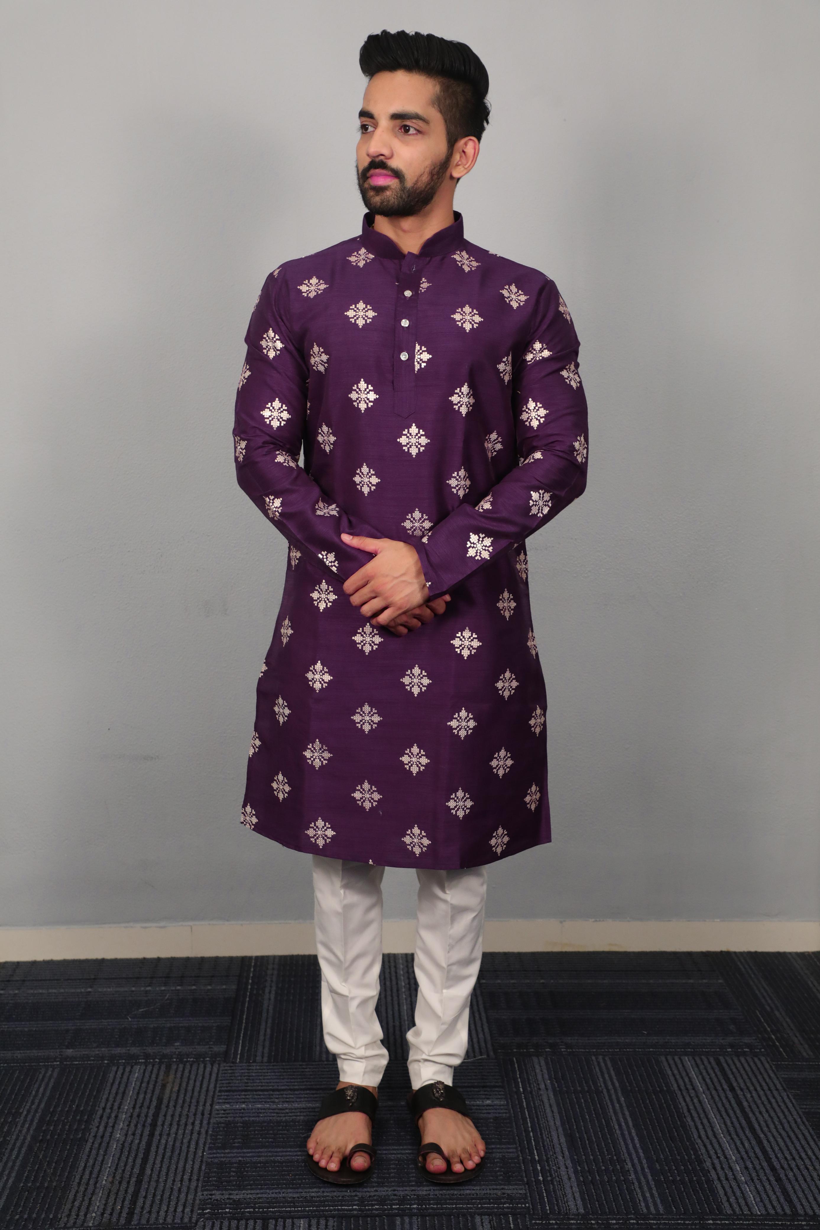 Golden Dawn Kurta Violet