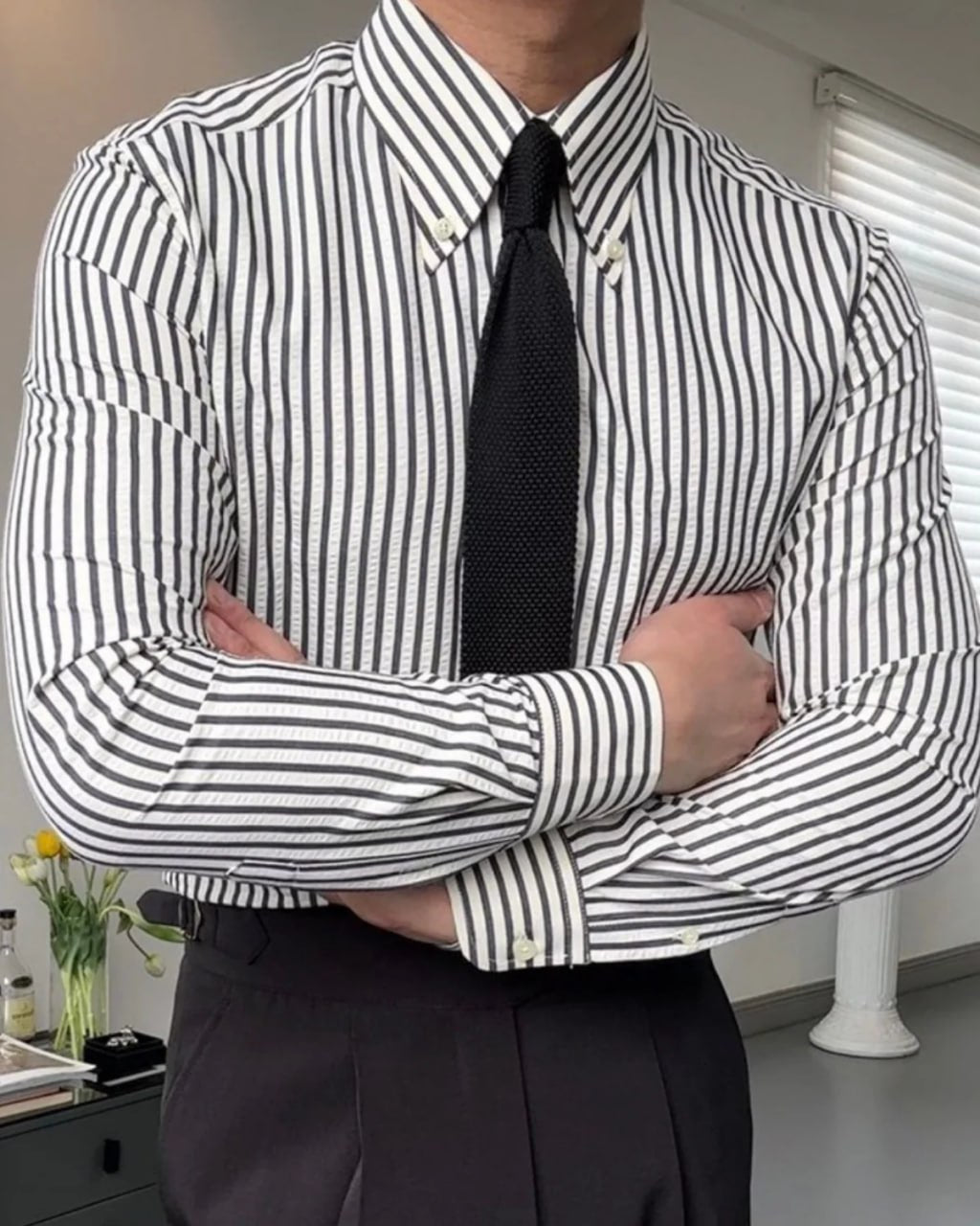 Experience the Luxury of Italian-Made Striped Shirt : Perfect for Every Occasion