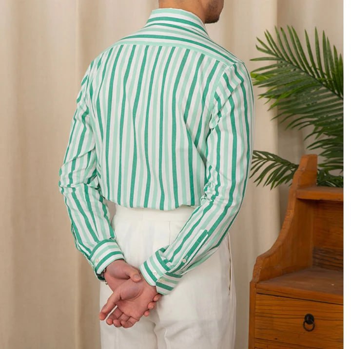 Discover the Sophistication of Italian Striped Shirt : Crafted for Comfort and Style